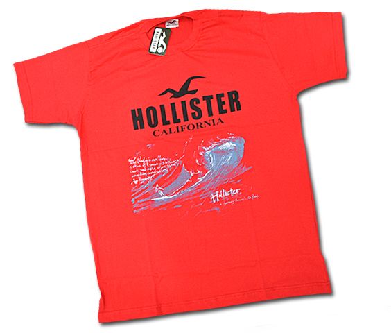 Camiseta Hollister vermelha manga curta Tam. G